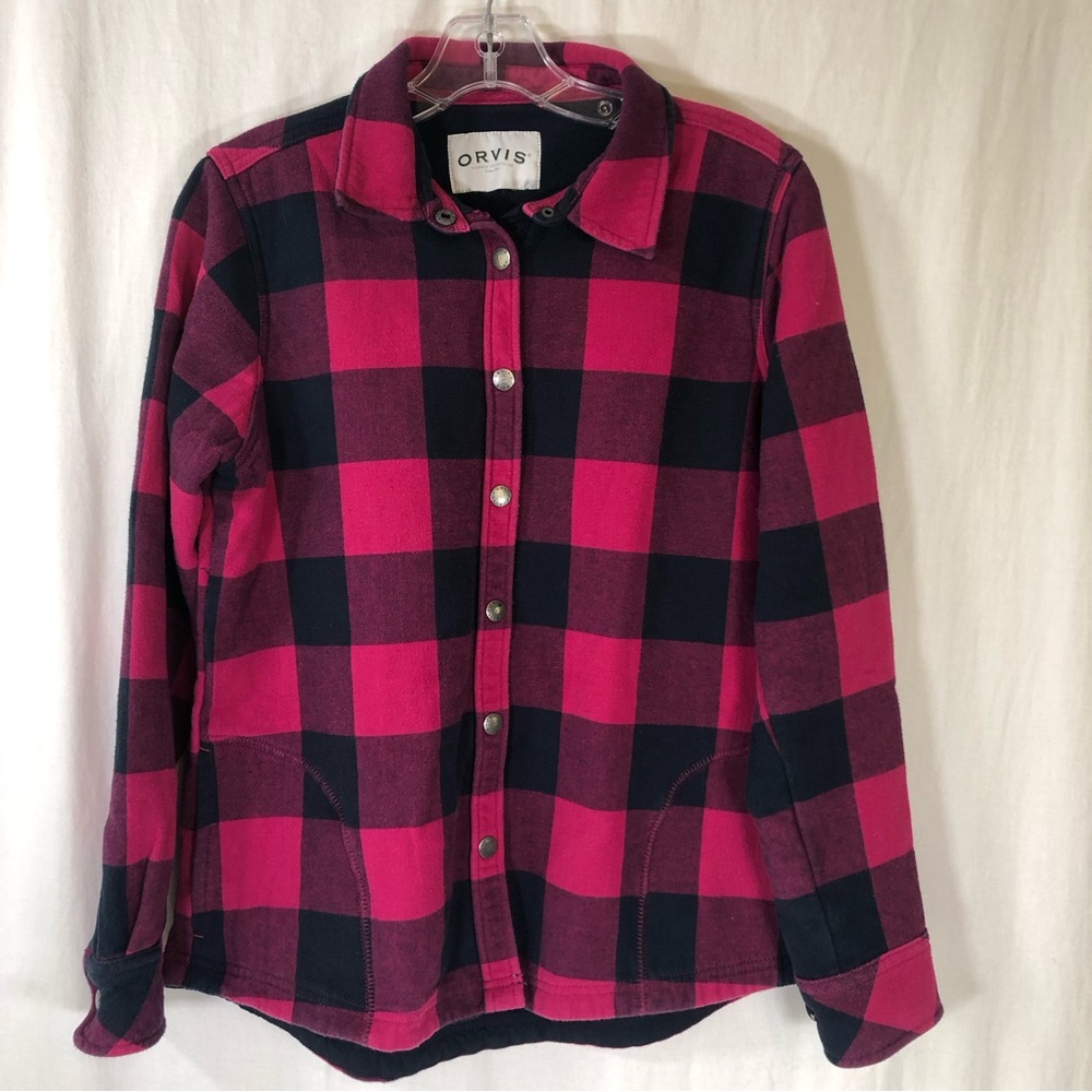 Orvis Fleece-lined Flannel Shacket Sz M